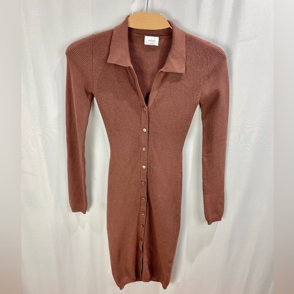 Wilfred Cove Dress in Carmalized Walnut Brown Size XS - Picture 2 of 6